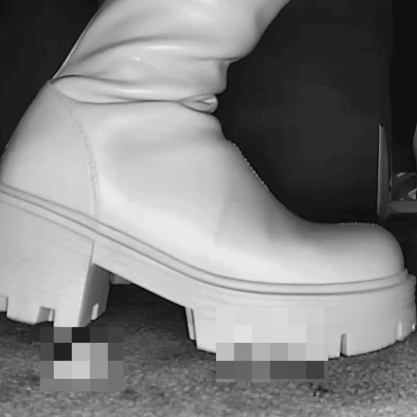 Woman in white boots candid crushing in cinema thumb 4