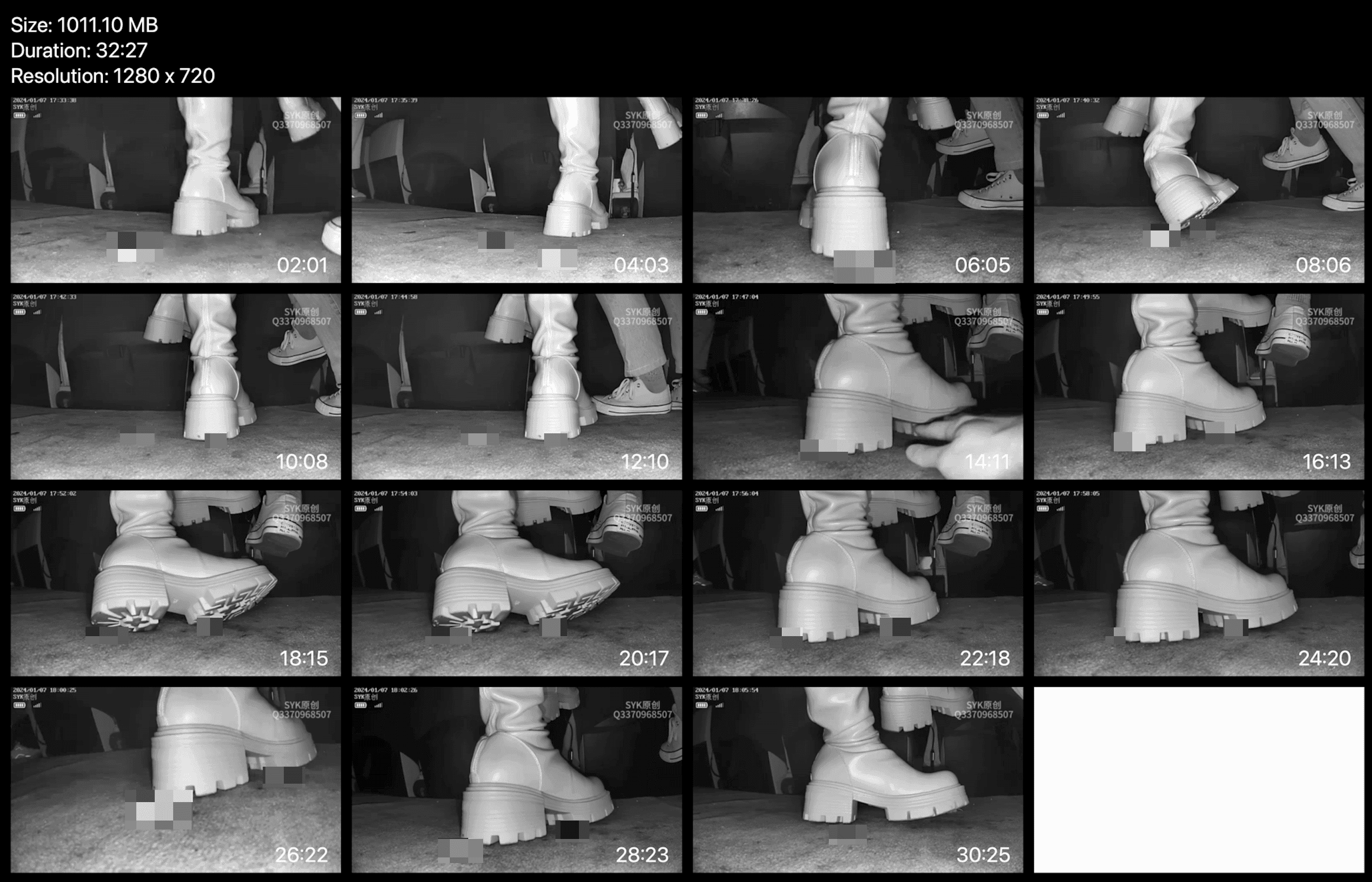 Woman in white boots candid crushing in cinema thumb 6