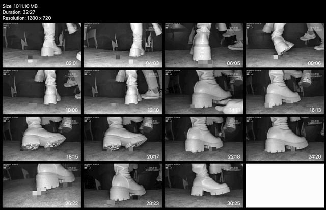 Woman in white boots candid crushing in cinema 6