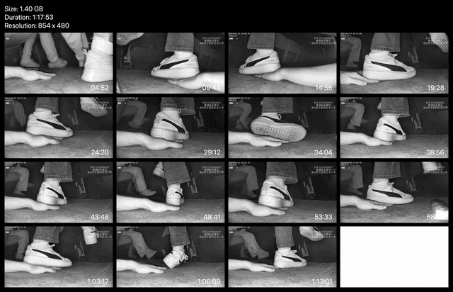 Woman candid hand trample with white socks and Puma sneakers in cinema 4