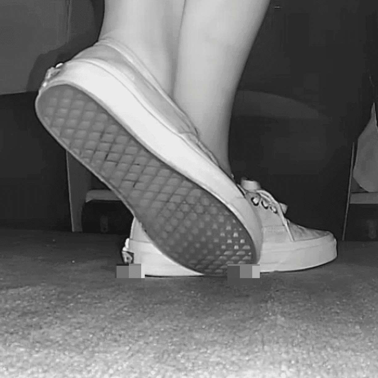 Woman in long skirt and Vans shoes candid crushing at the cinema thumb 2