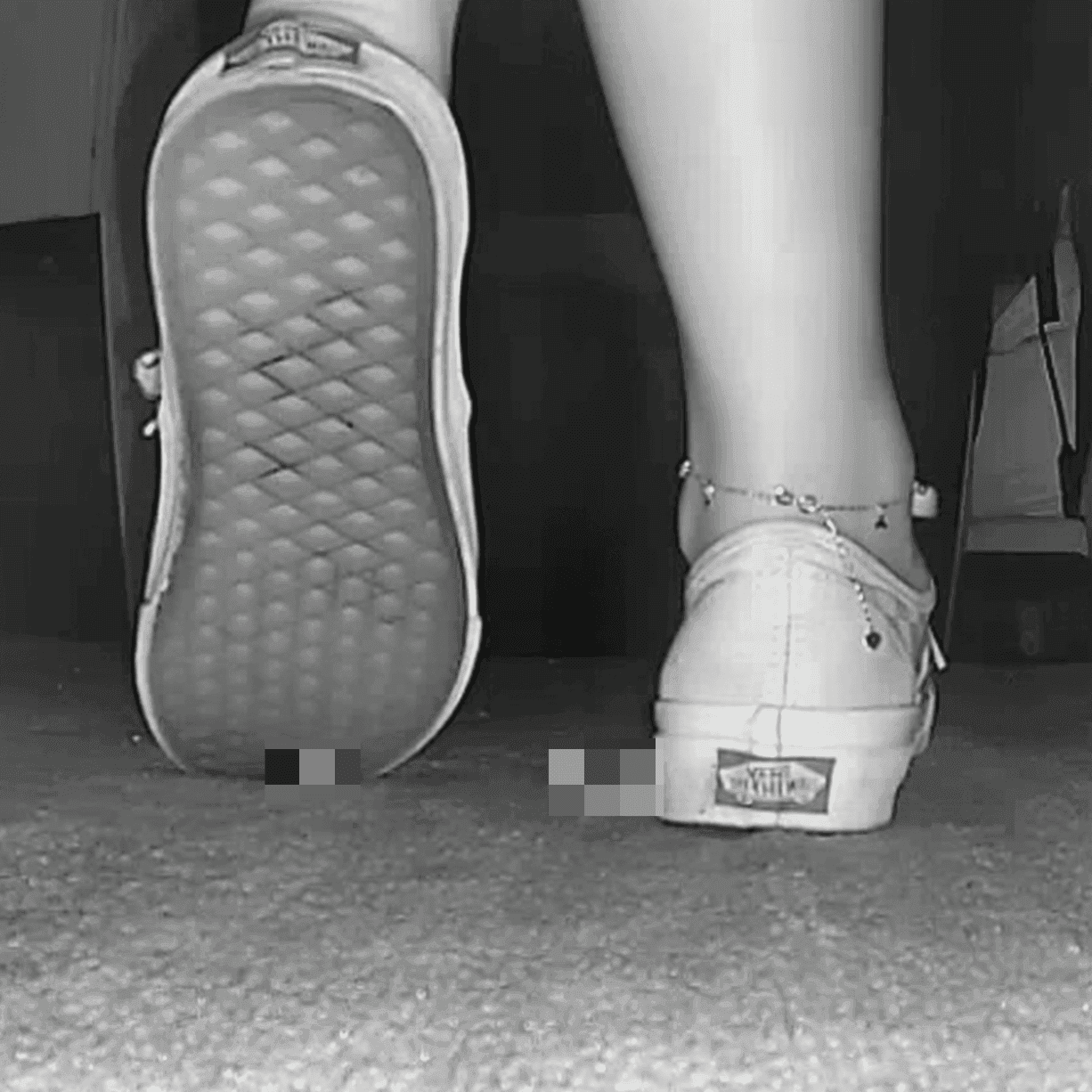 Woman in long skirt and Vans shoes candid crushing at the cinema thumb 3