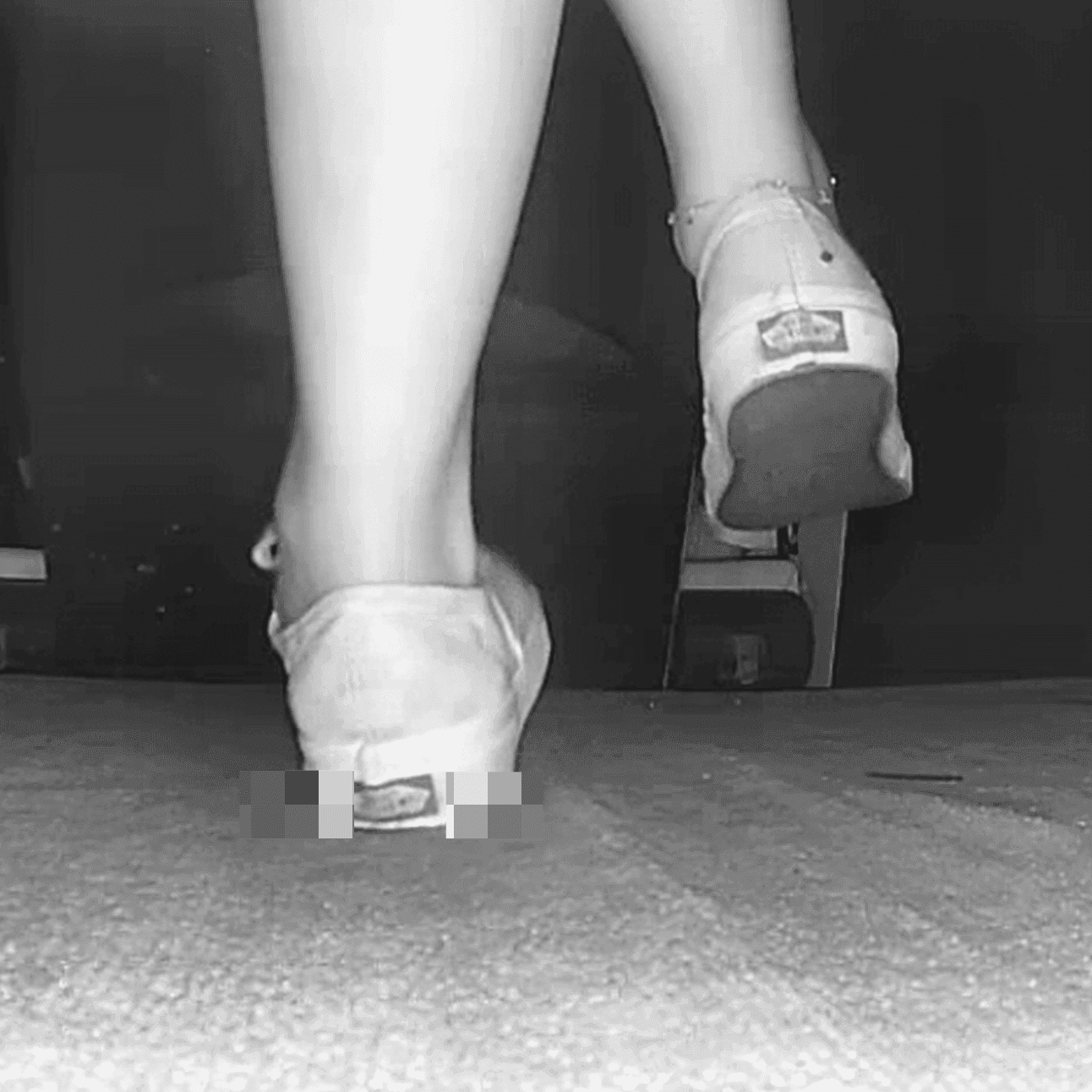 Woman in long skirt and Vans shoes candid crushing at the cinema thumb 5