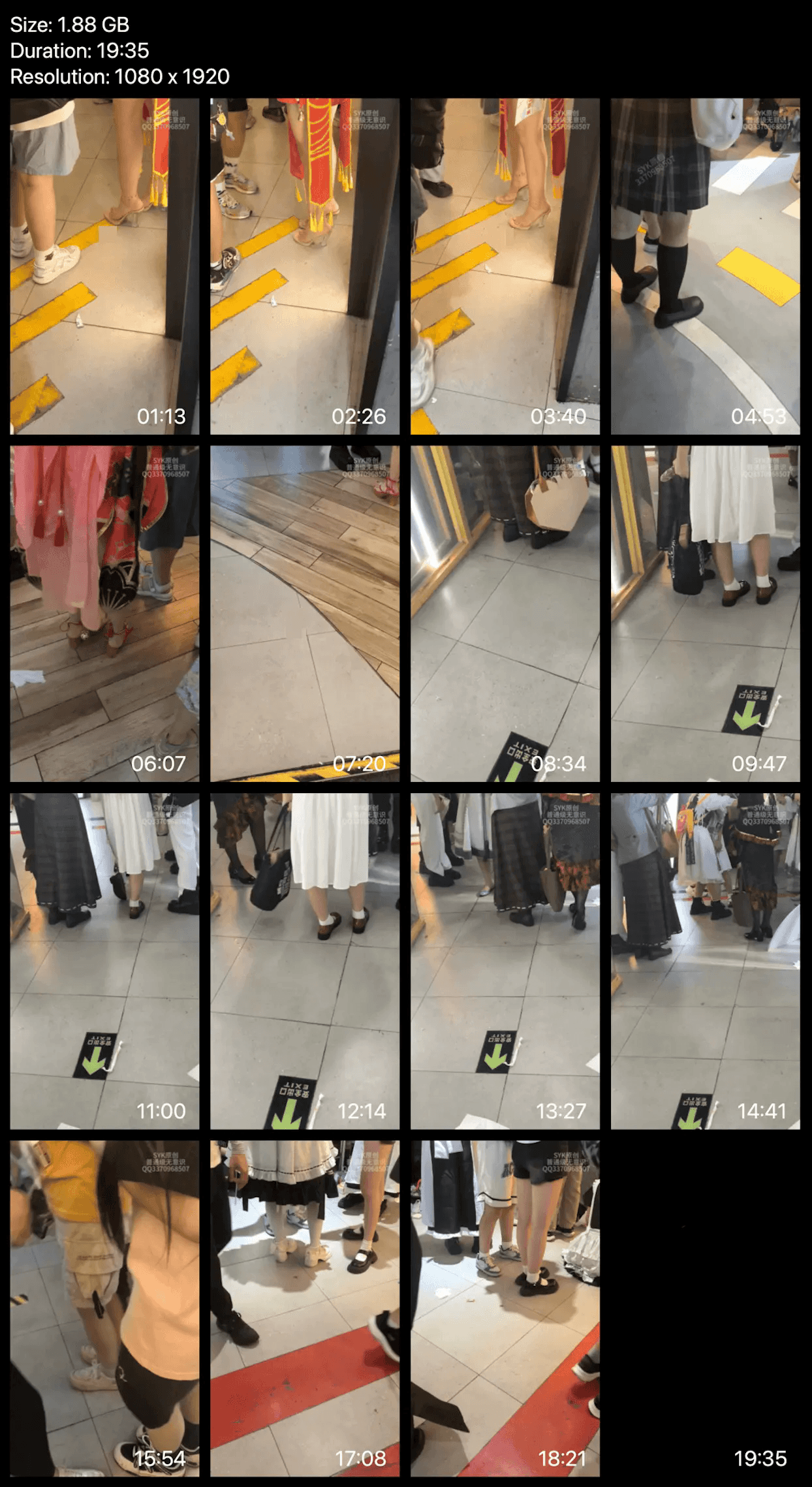 Anime convention woman in transparent high heels candid crushing thumb 3