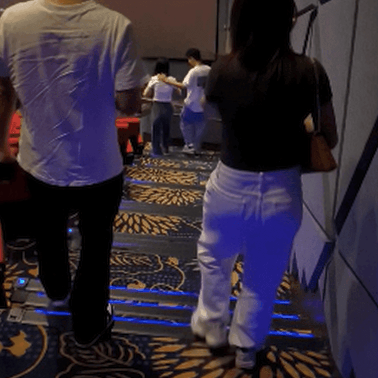 Woman in New Balance sneakers candid crushing at the cinema thumb 5