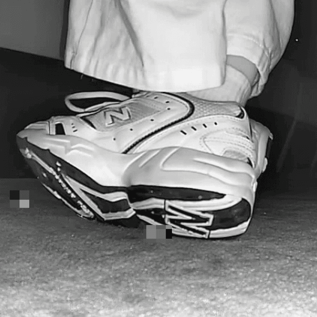 Woman in New Balance sneakers candid crushing at the cinema 1