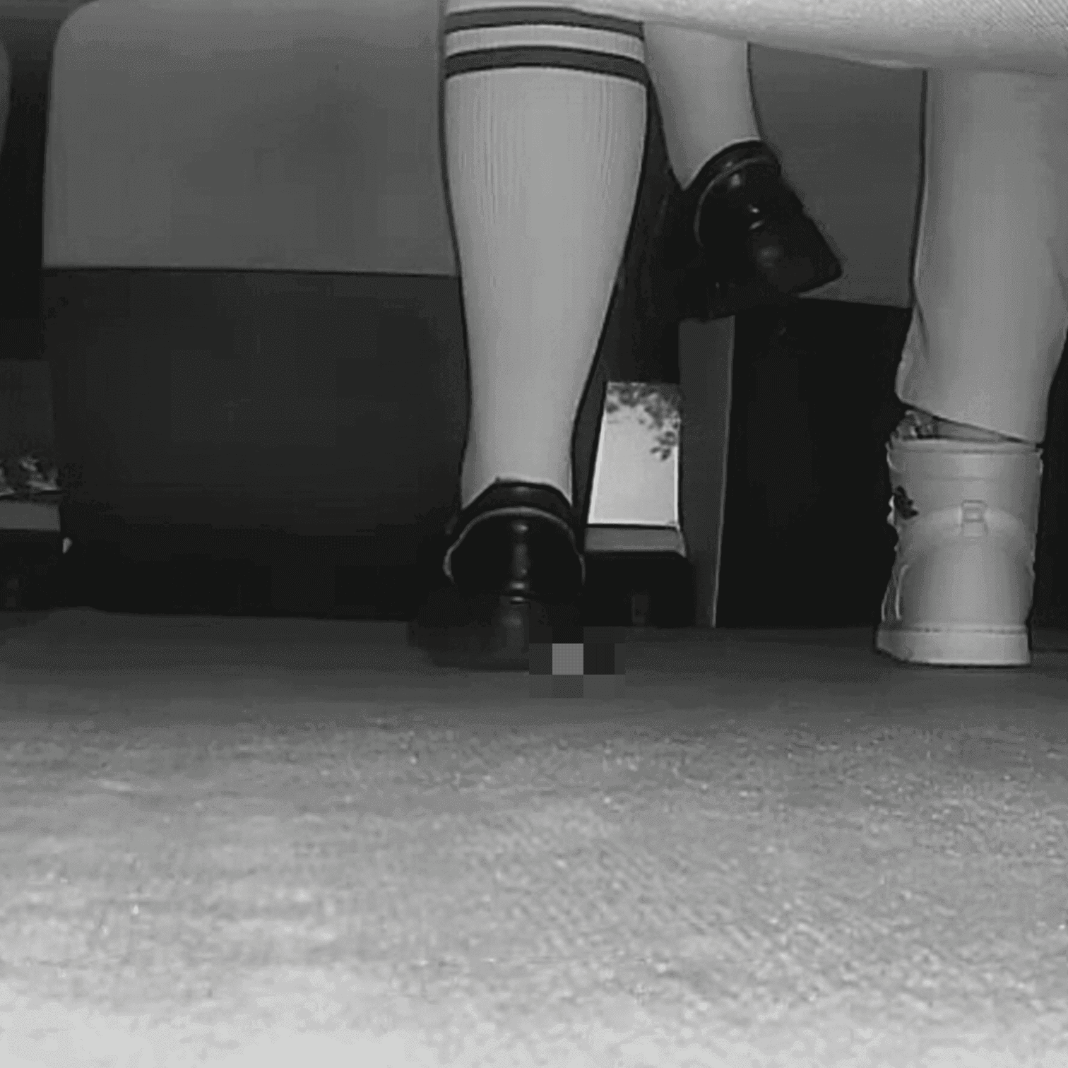 Woman in Alexander McQueen sneakers candid crushing in cinema thumb 4