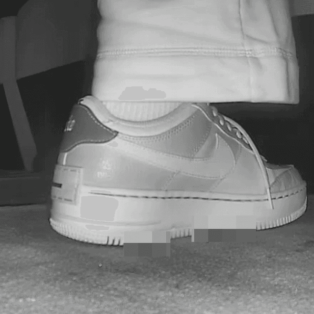 Woman in Nike sneakers candid crushing in cinema 2