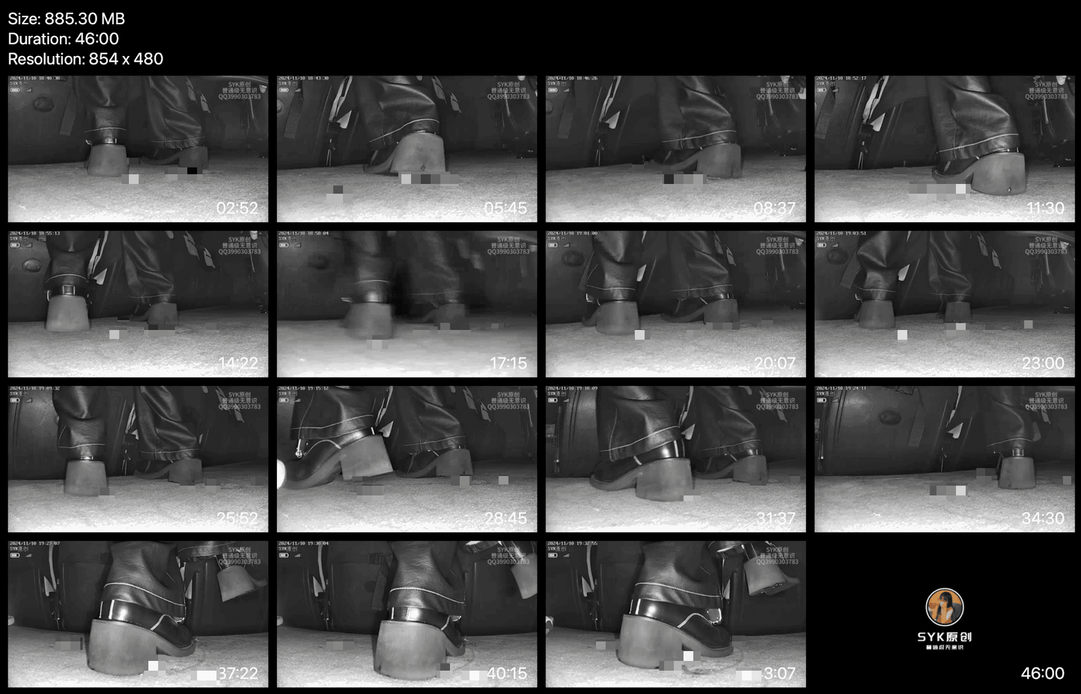 Woman in cinema candid crushing with block-heeled boots thumb 6