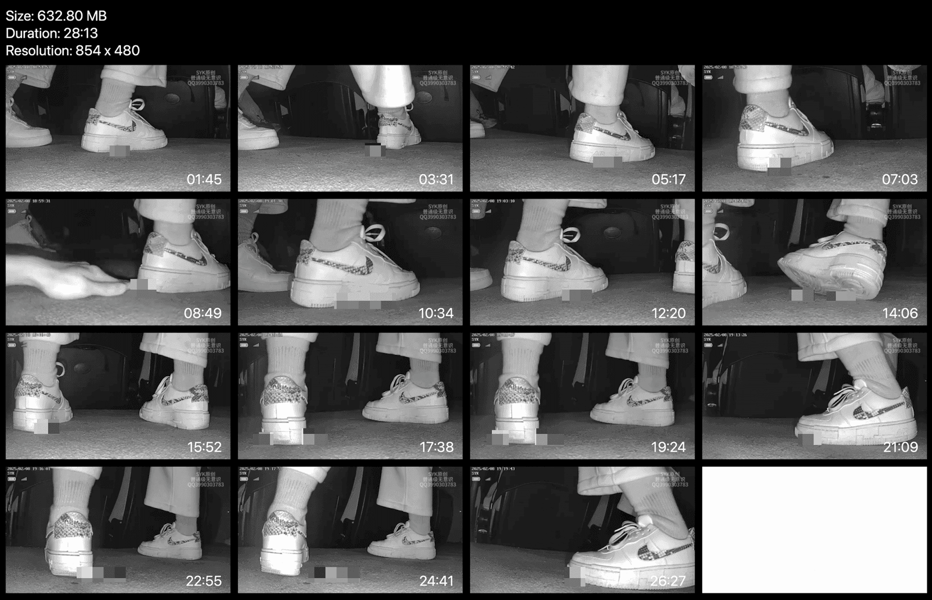 Woman in cinema candid crushing with Nike sneaker thumb 3