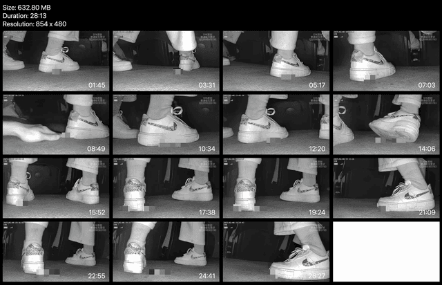 Woman in cinema candid crushing with Nike sneaker 3