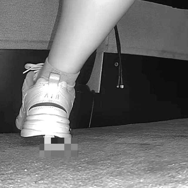 Woman in Nike Air sneakers candid crushing at the cinema 2