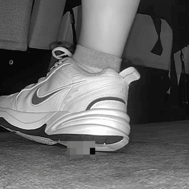 Woman in Nike Air sneakers candid crushing at the cinema 3
