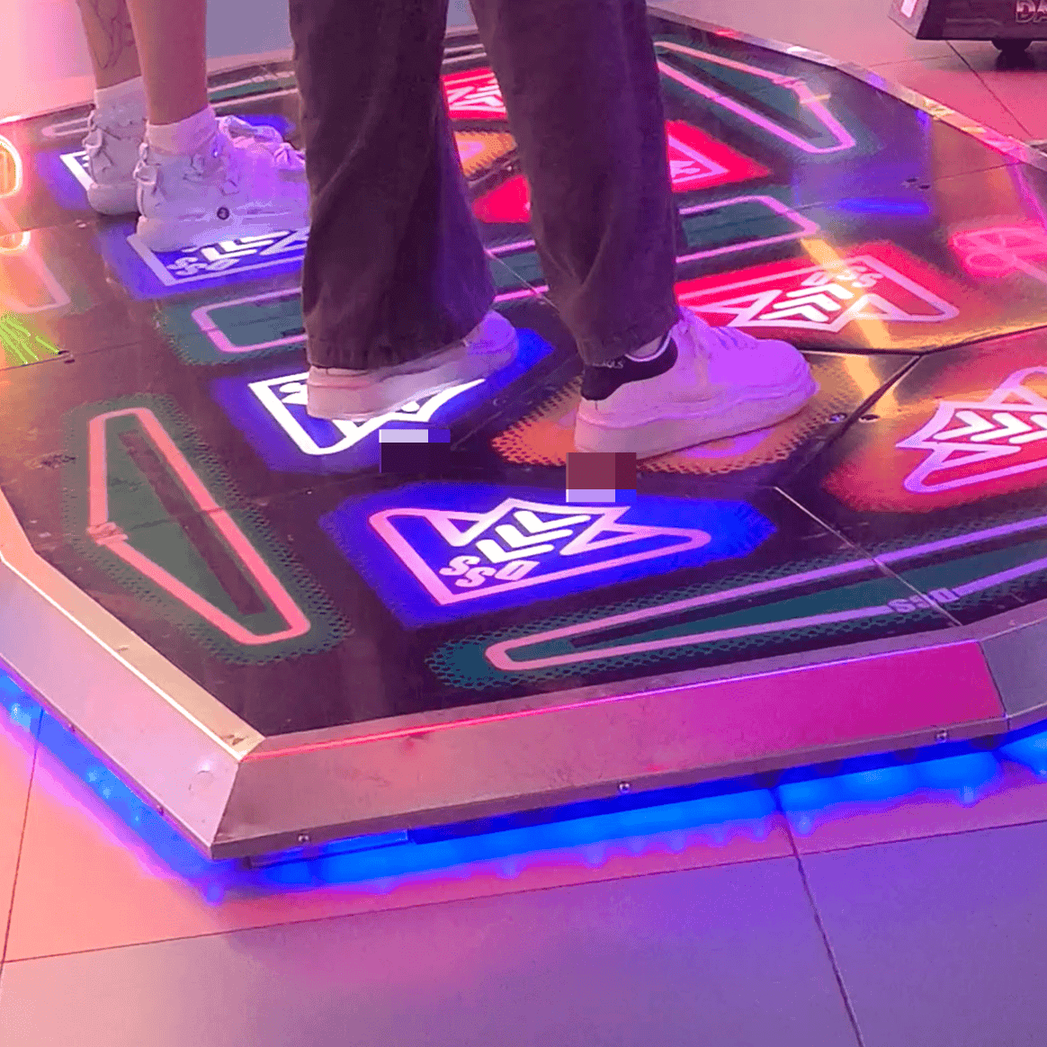 Dance machine two pretty women in McQueen sneakers and leather shoes candid crushing thumb 2