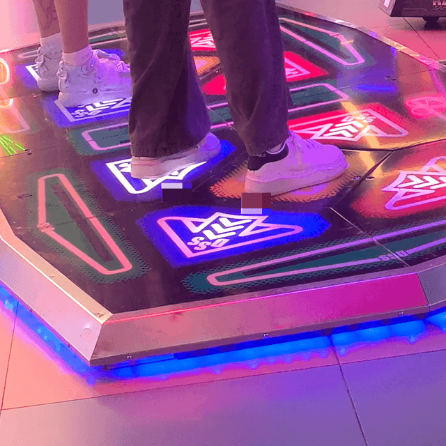 Dance machine two pretty women in McQueen sneakers and leather shoes candid crushing 2